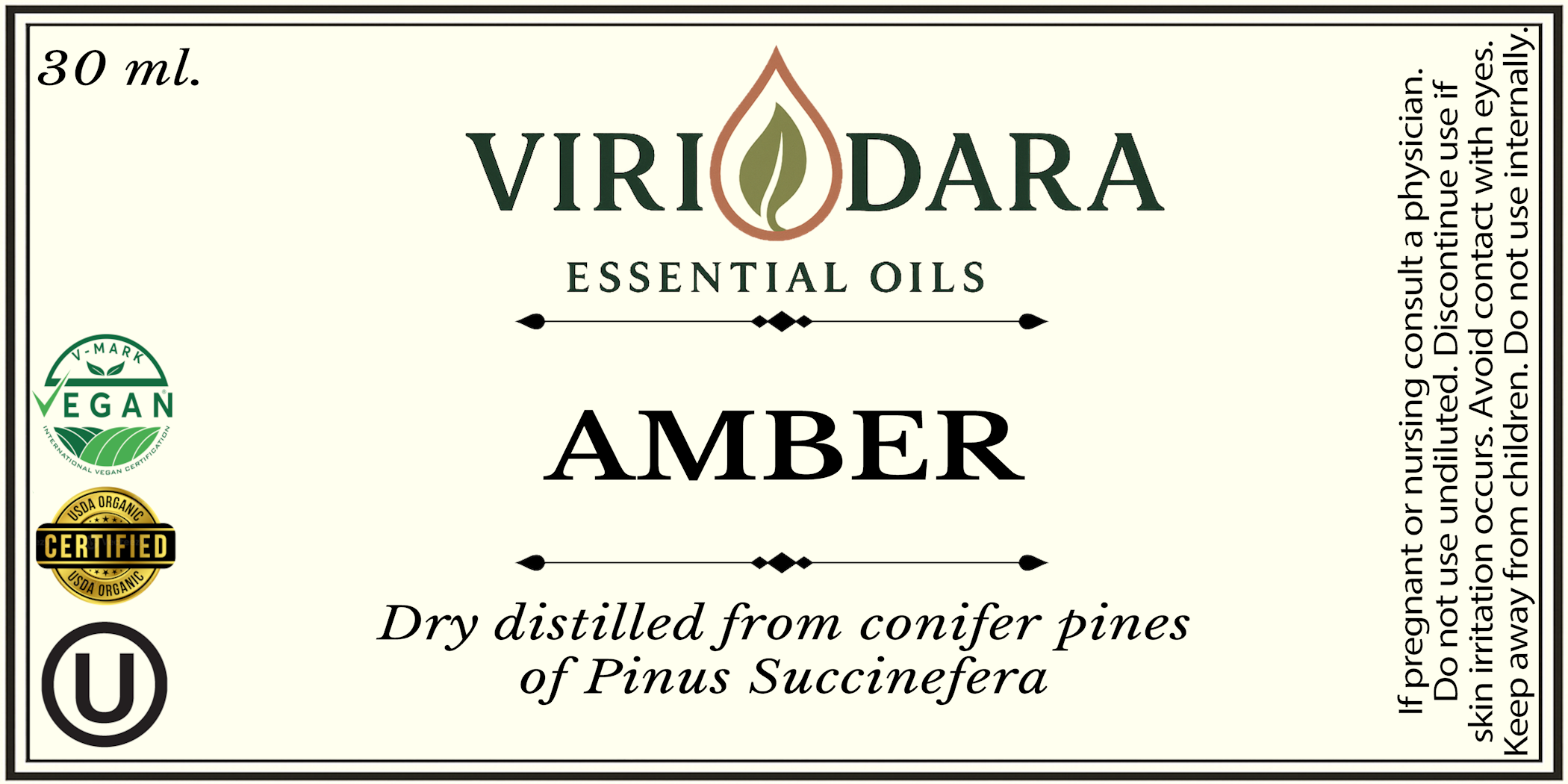 Organic Amber Essential Oil