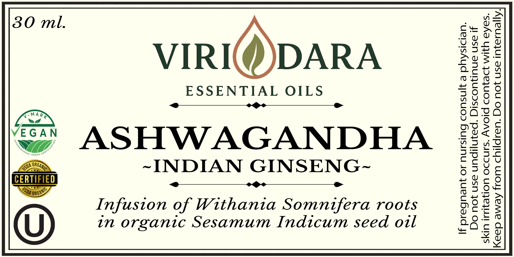 Organic Ashwagandha Essential Oil