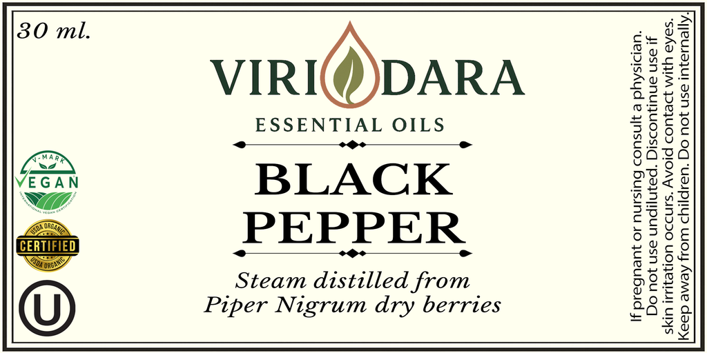 Organic Black Pepper Essential Oil