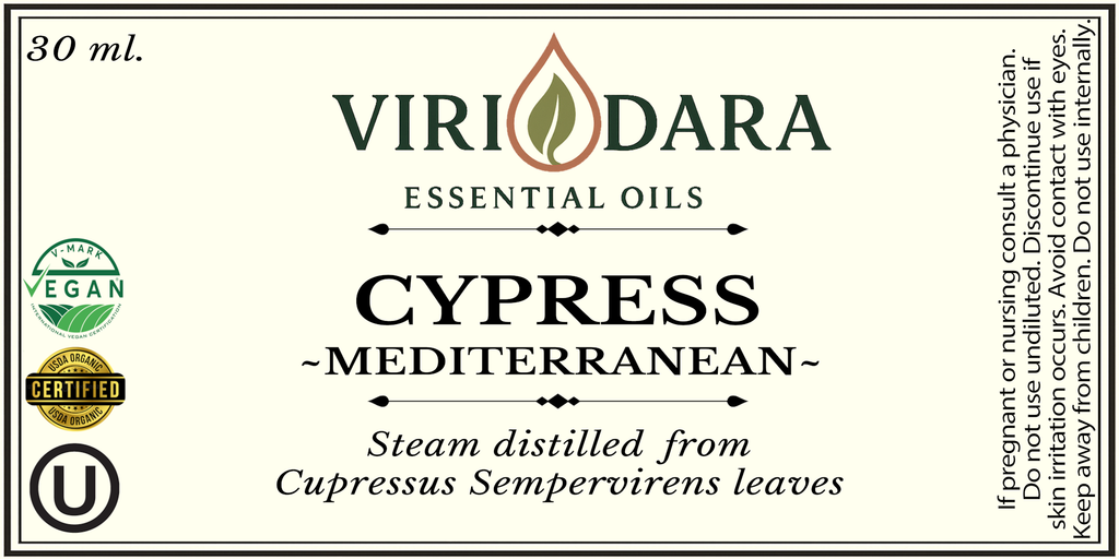 Organic Cypress Mediterranean Essential Oil