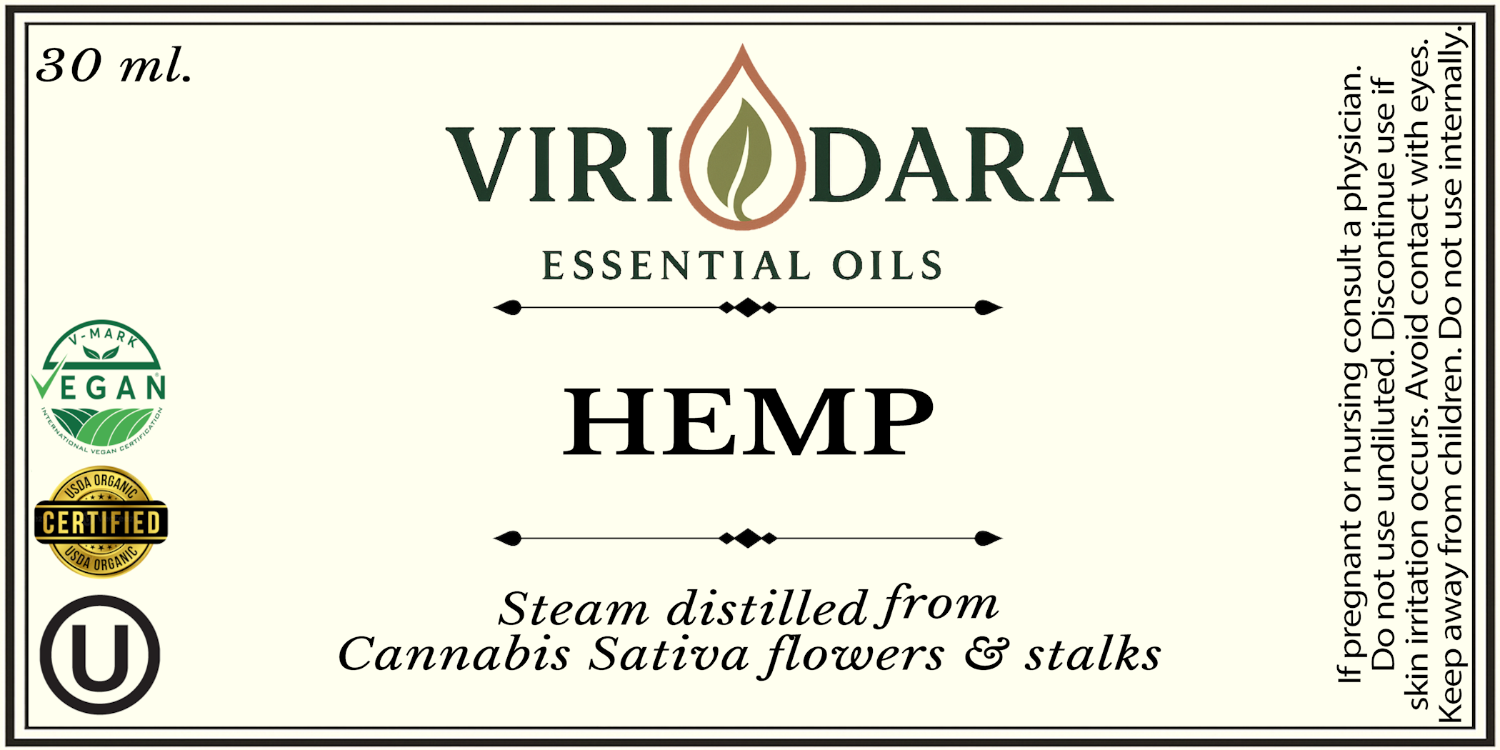 Organic Hemp Essential Oil