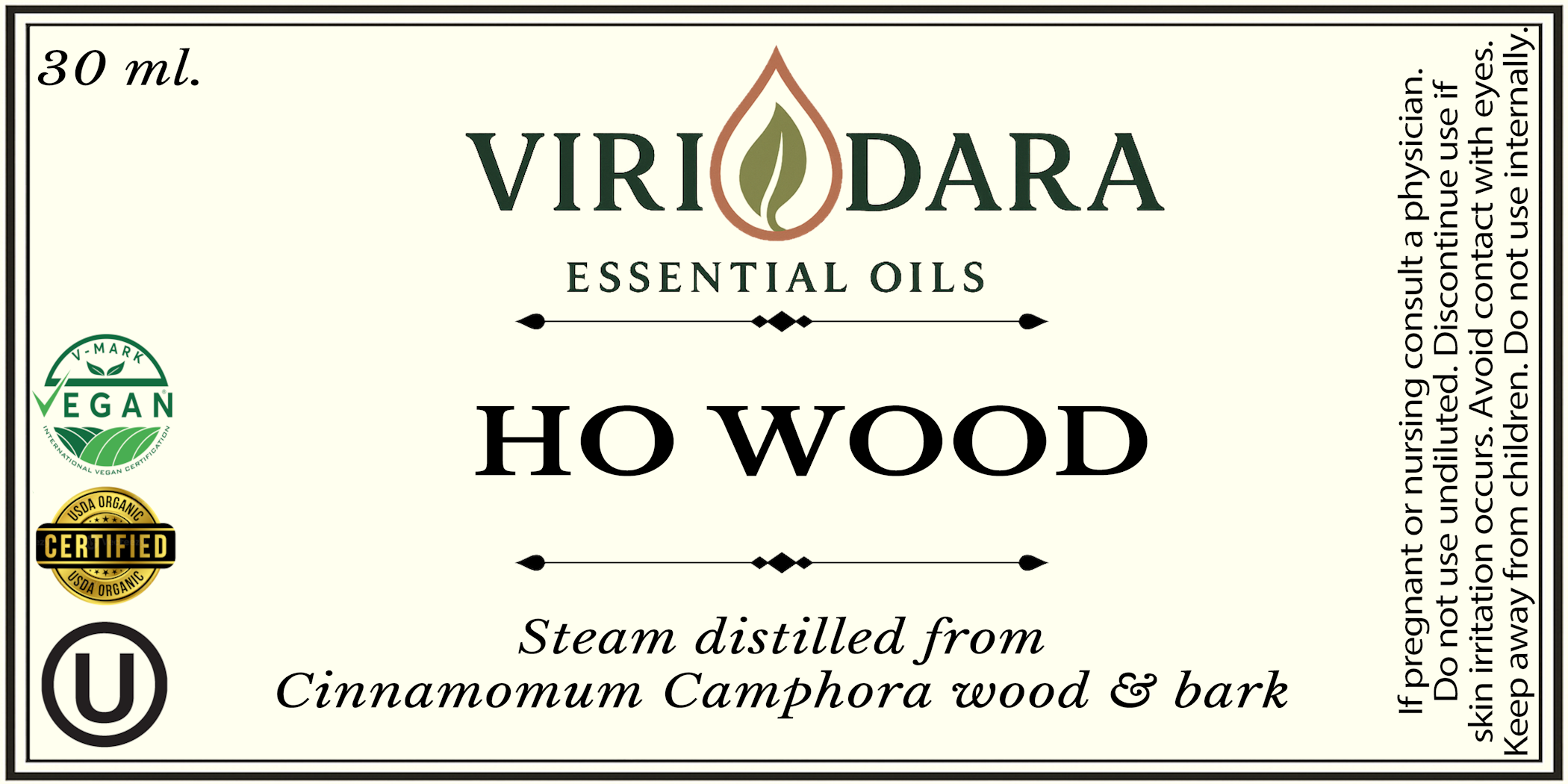 Organic Ho Wood Essential Oil