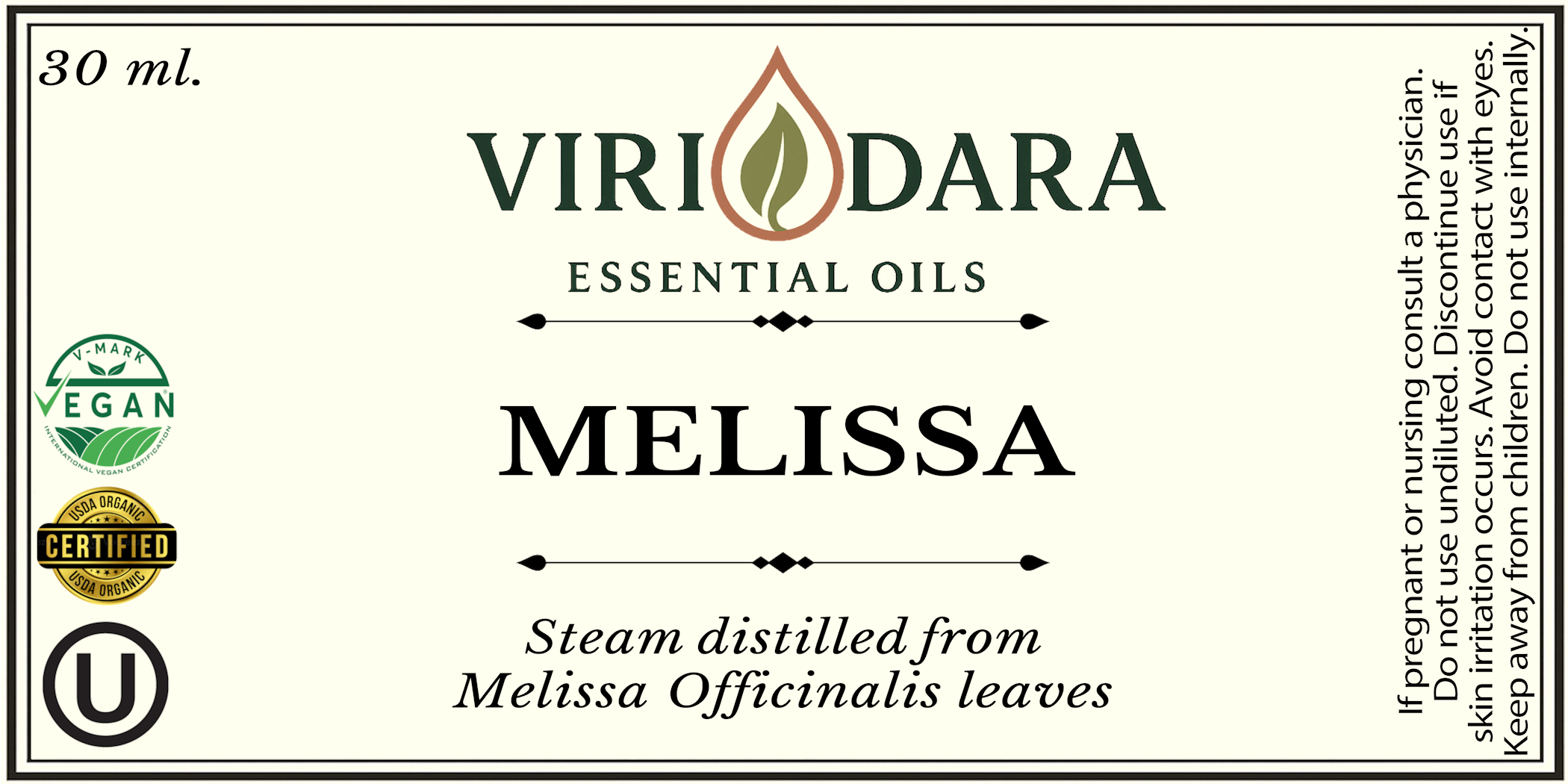 Organic Melissa Essential Oil