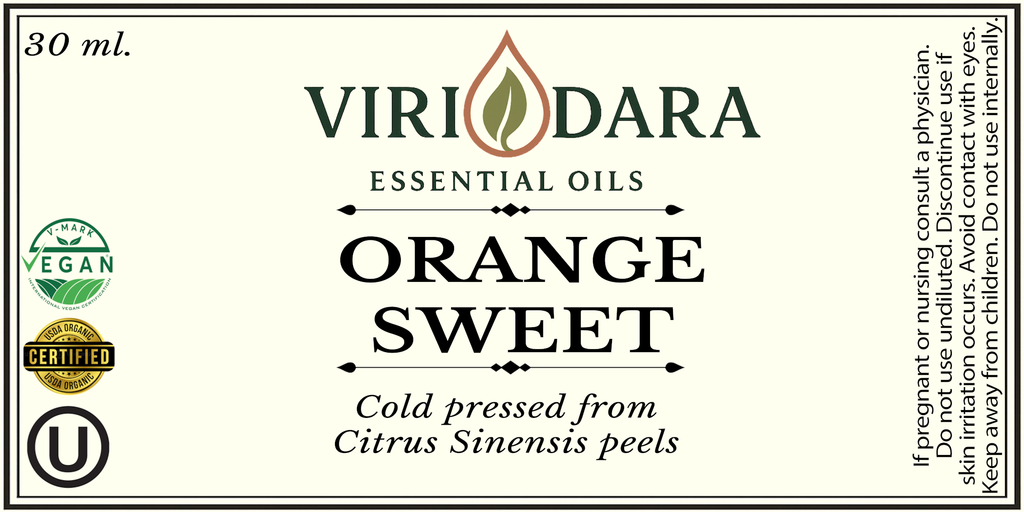Organic Orange Sweet Essential Oil
