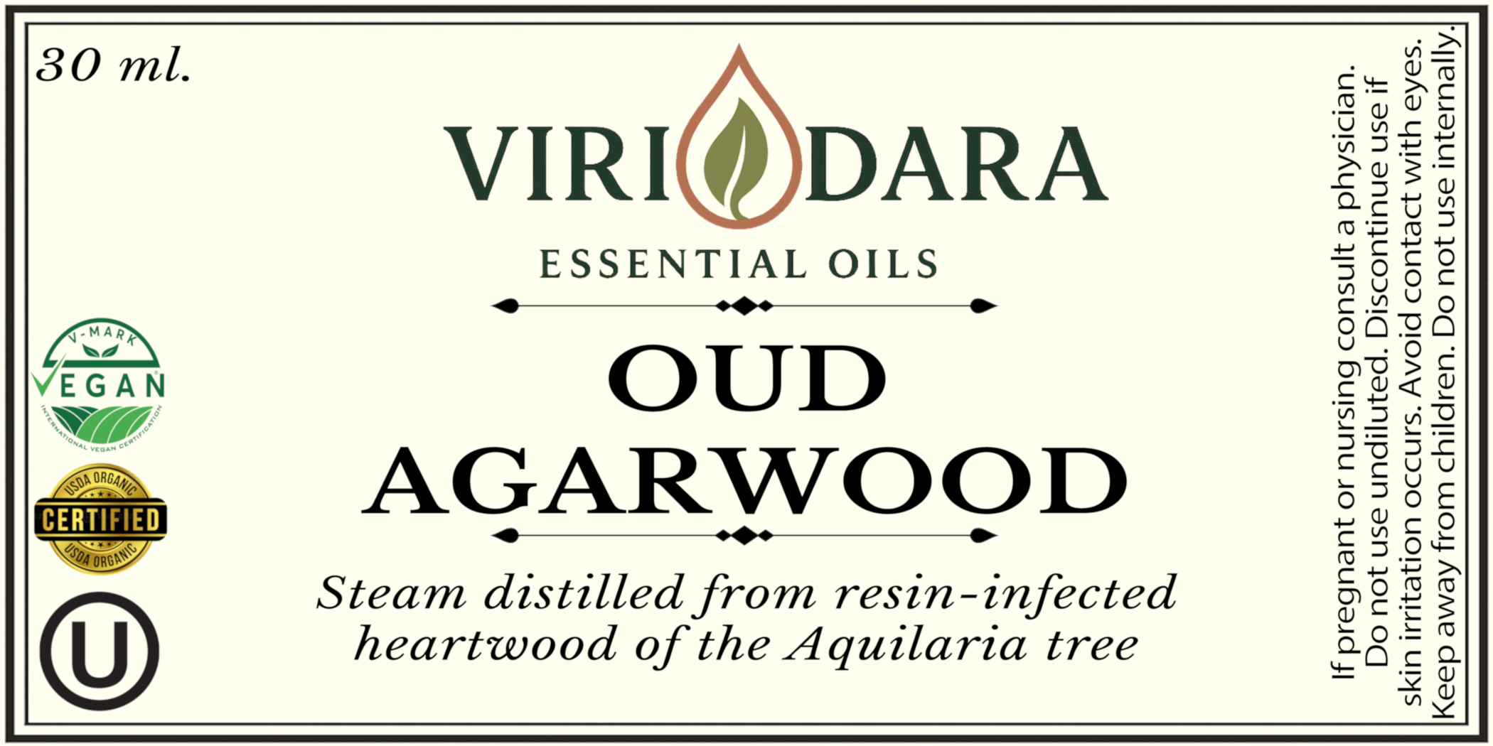 Organic Oud Agarwood Essential Oil