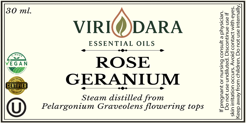 Organic Rose Geranium Essential Oil