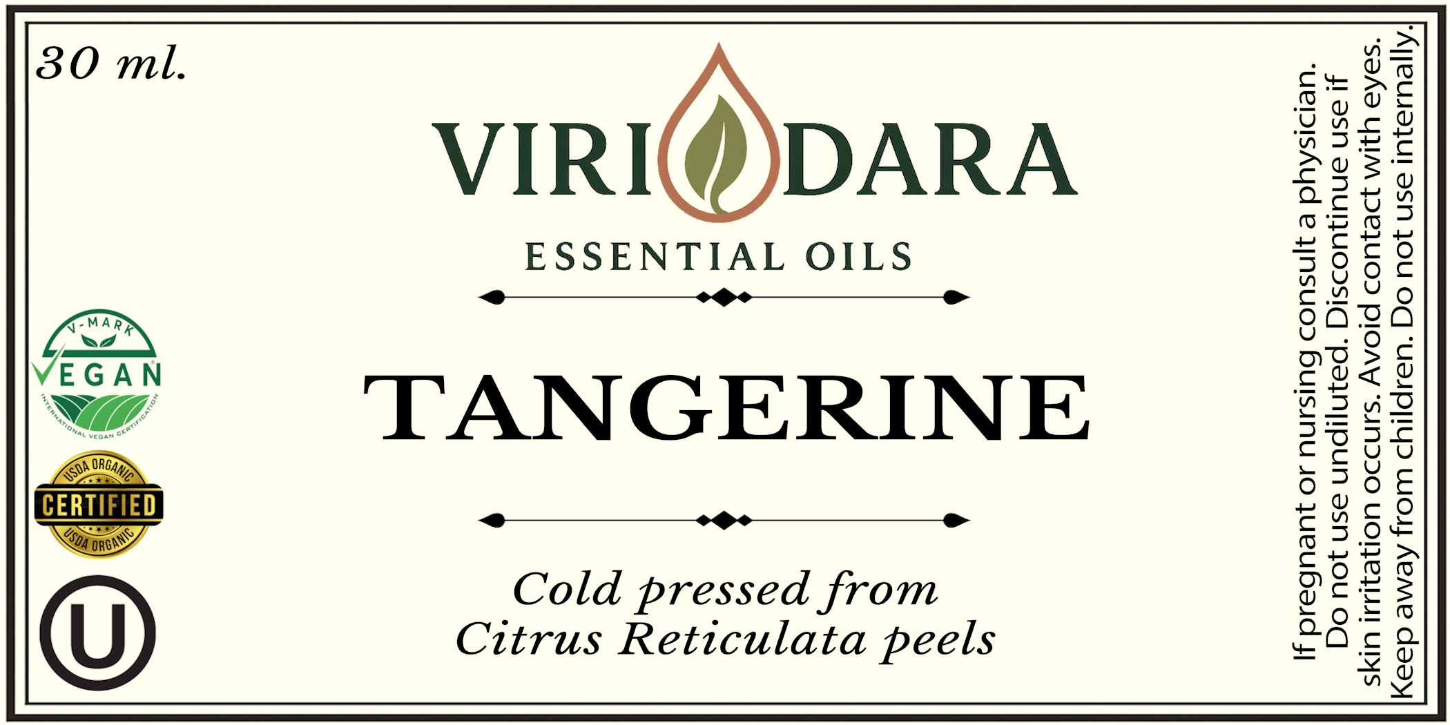 Organic Tangerine Essential Oil