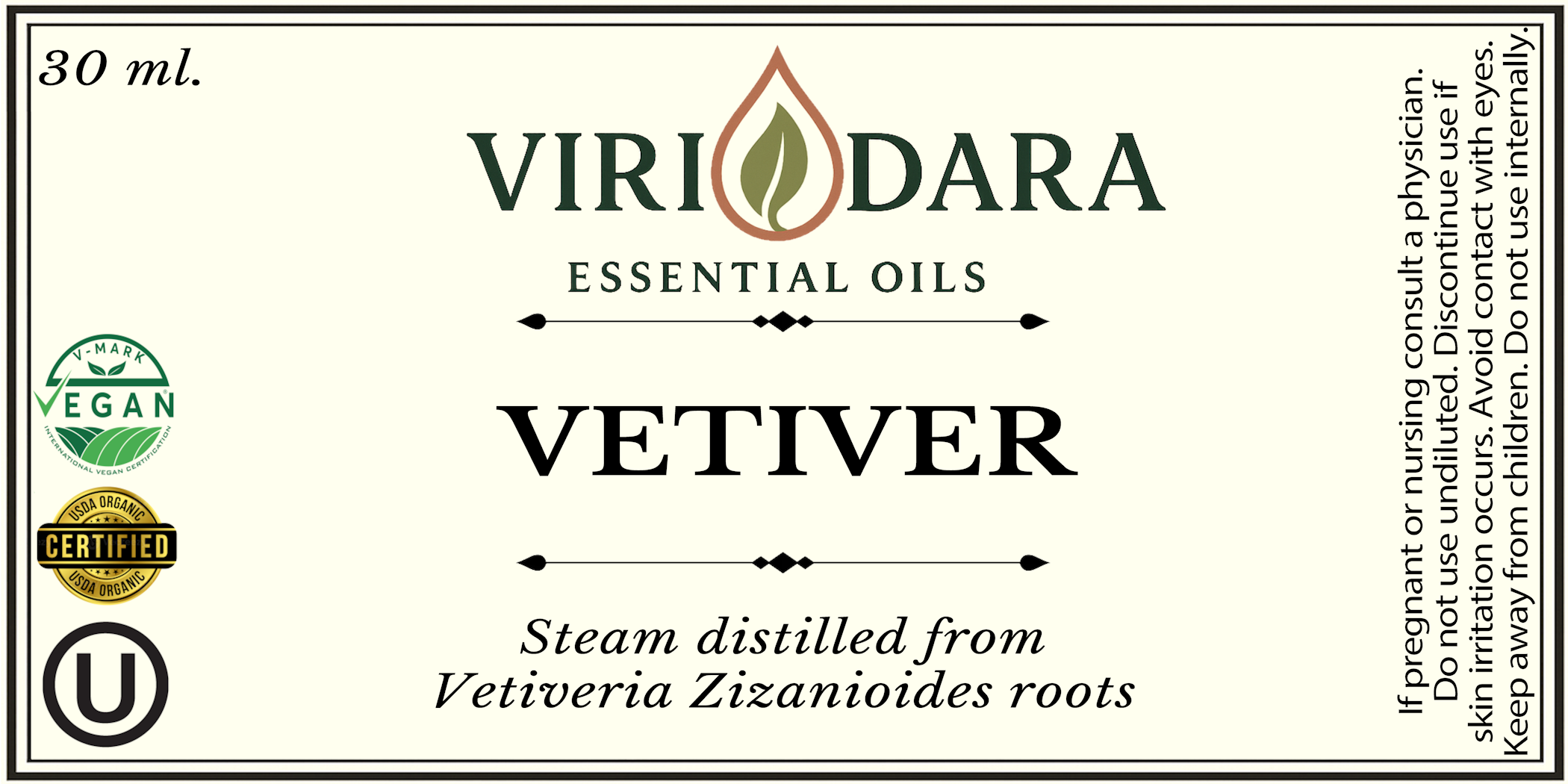 Organic Vetiver Essential Oil